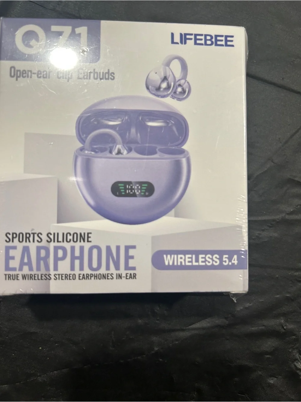 Q71 Purple Wireless Earbuds - Sports Silicone Earphones